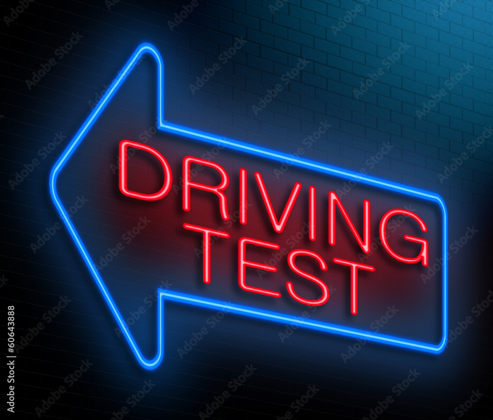 Driving test concept.