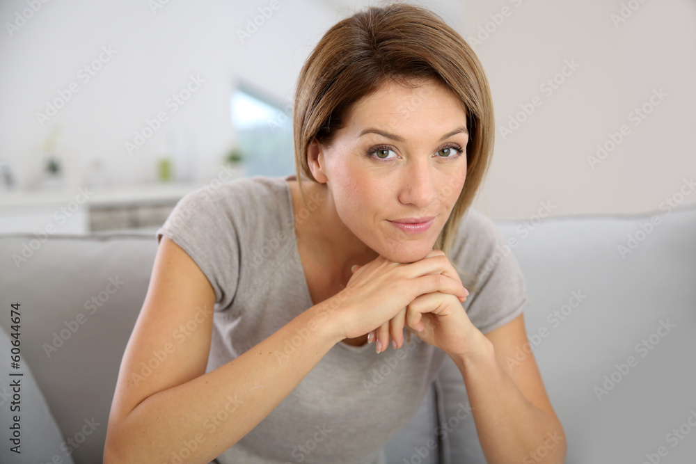 Portrait of attractive middle-aged blond woman Portrait of attractive middle-aged blond woman