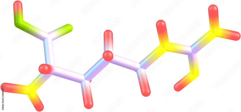 Arginine molecular structure on white background Arginine molecular structure on white background