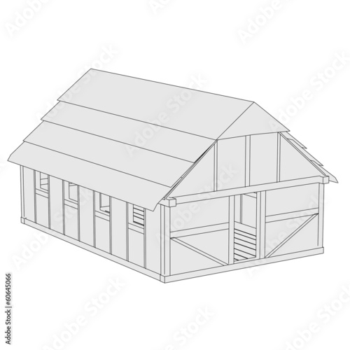 cartoon image of medieval house