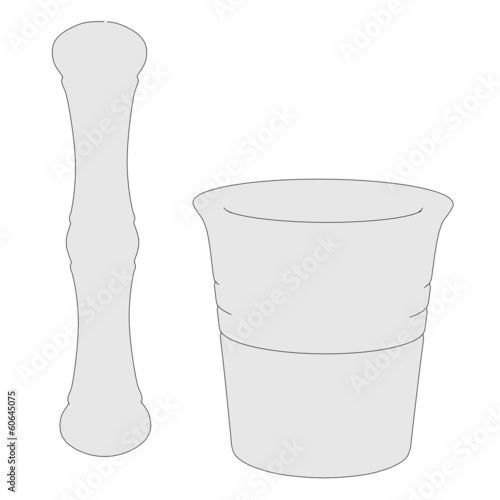 Canvastavla cartoon image of mortar with smasher