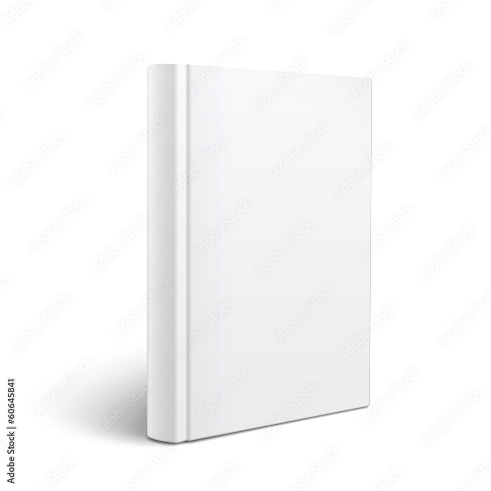 Blank vertical book template. Blank vertical book template.