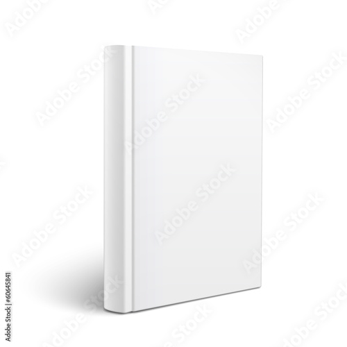 Blank vertical book template.