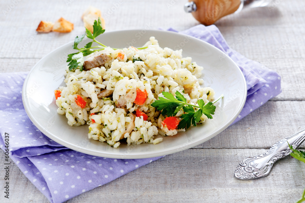 Italian risotto with mushrooms Italian risotto with mushrooms