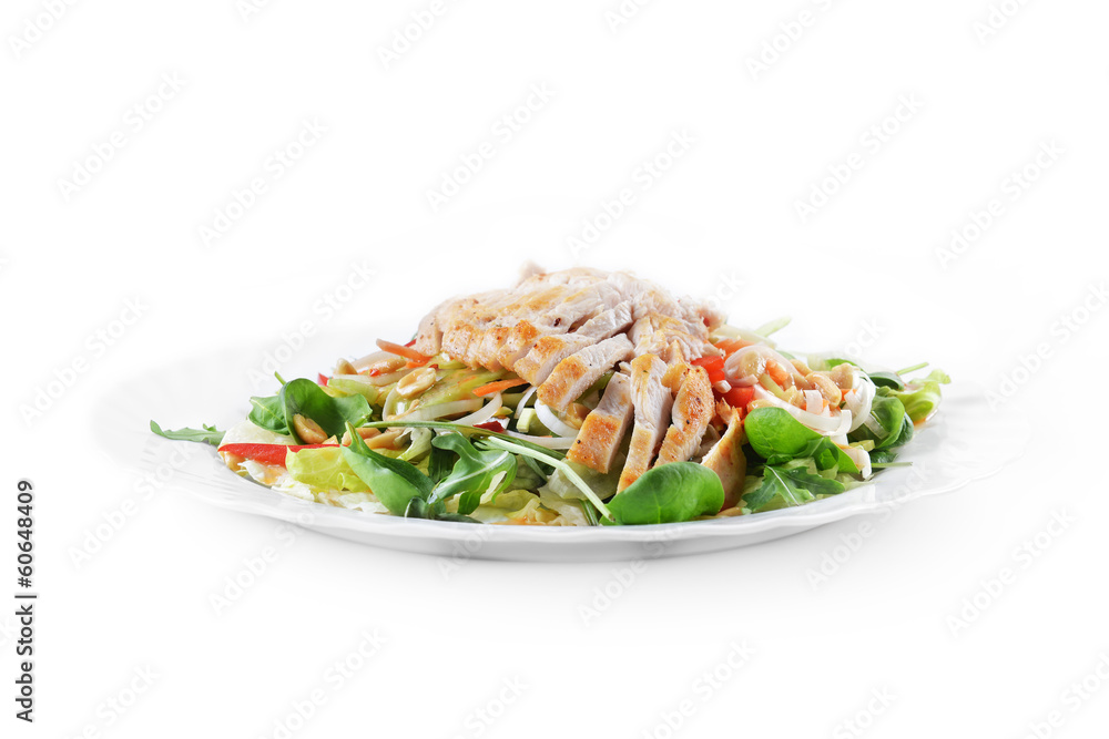 salad of fried chicken salad of fried chicken