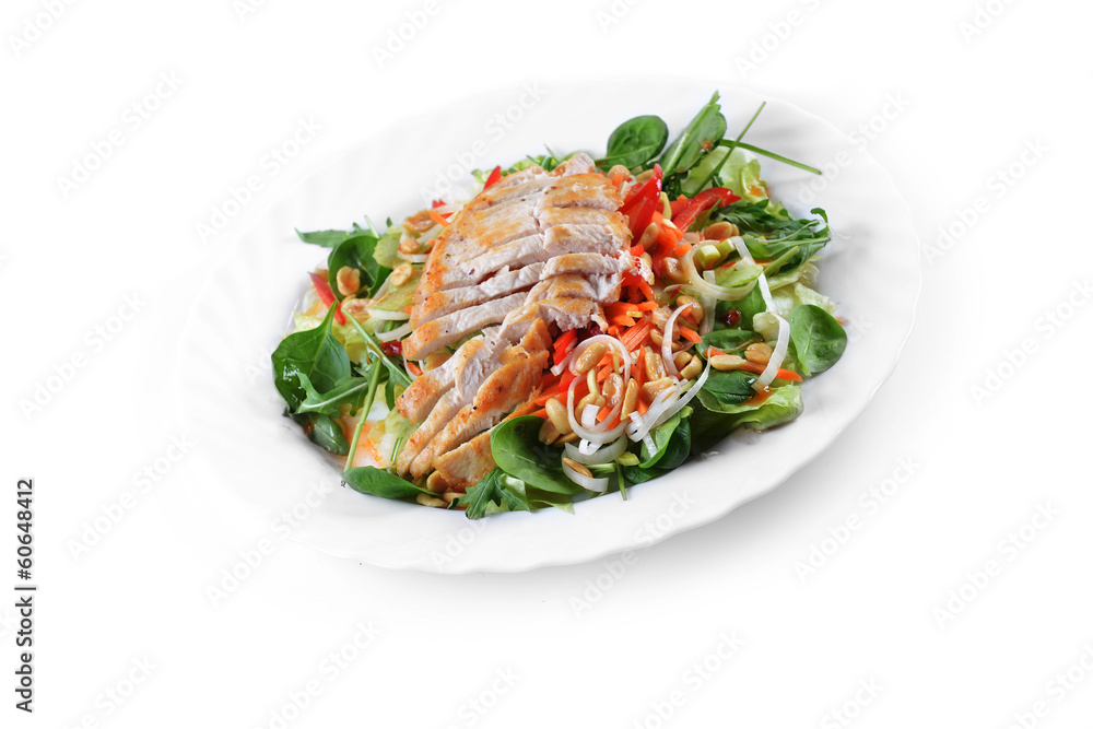 salad of fried chicken salad of fried chicken