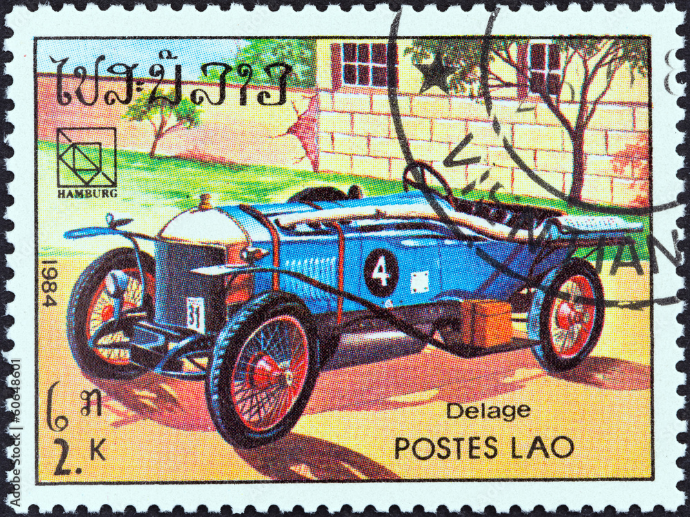 Delage classic car (Laos 1984)