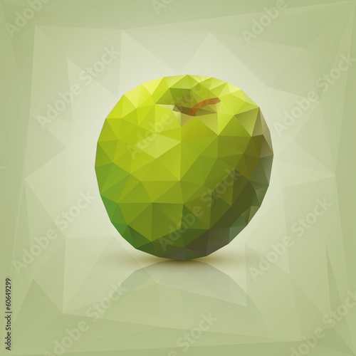 Polygon green apple