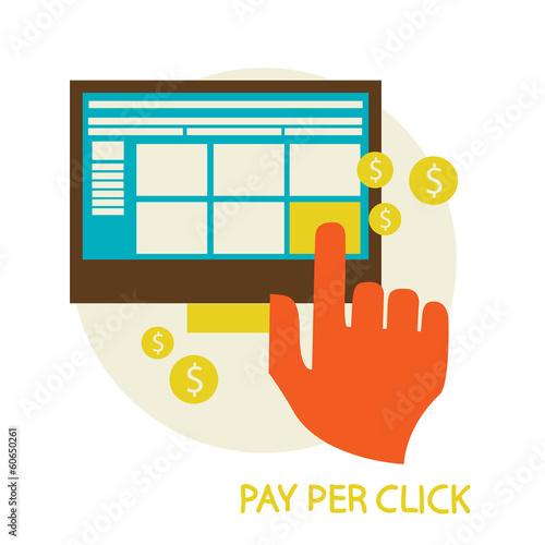 Pay per click concept vector illustration, eps 10