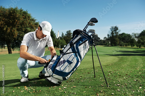 Golf bag man