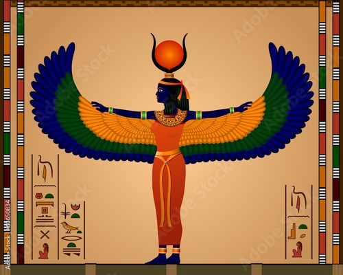 Isis - the goddess of ancient Egypt. photo