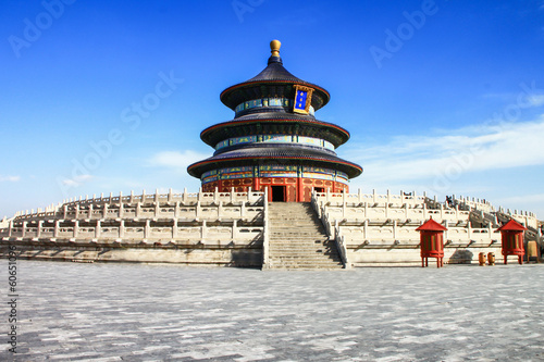 temple of heaven with blue sky, Beijing, China