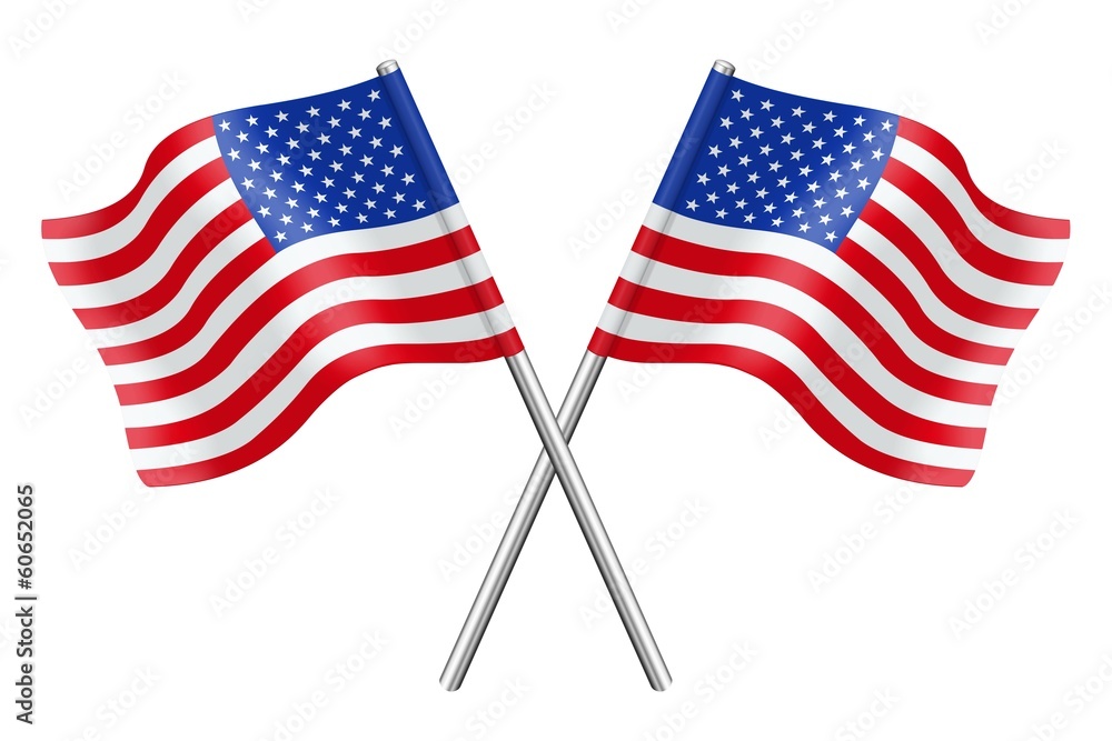 Two United States flags Two United States flags