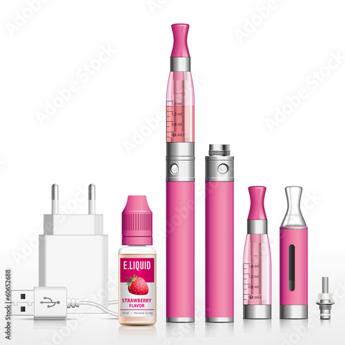 E-cigarette, e-liquid strawberry