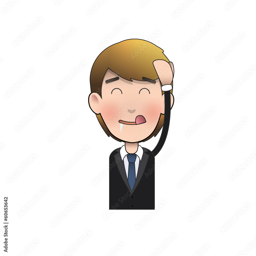 Happy businessman over isolated background. Happy businessman over isolated background.