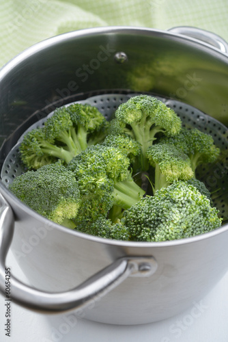 Broccoli in a steamer