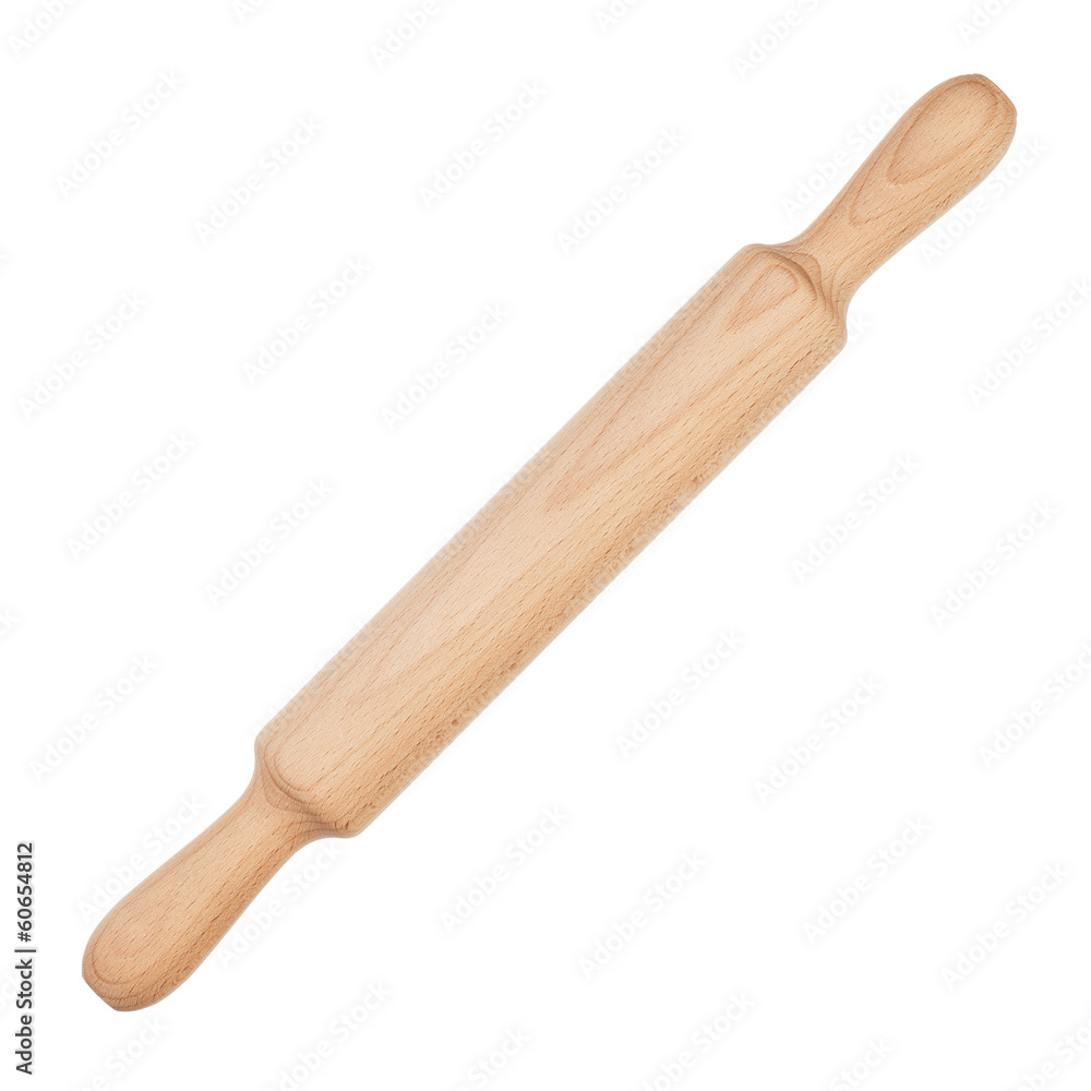 rolling pin on a white background rolling pin on a white background