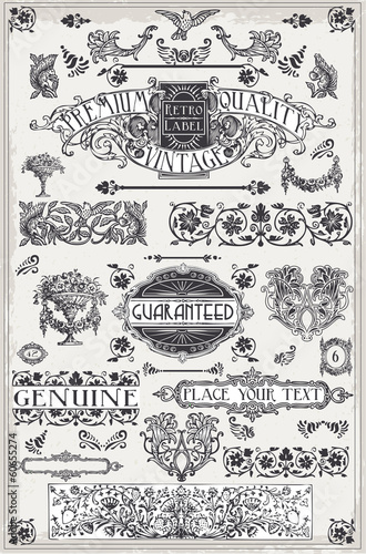 Vintage Hand Drawn Graphic Page Banners vector