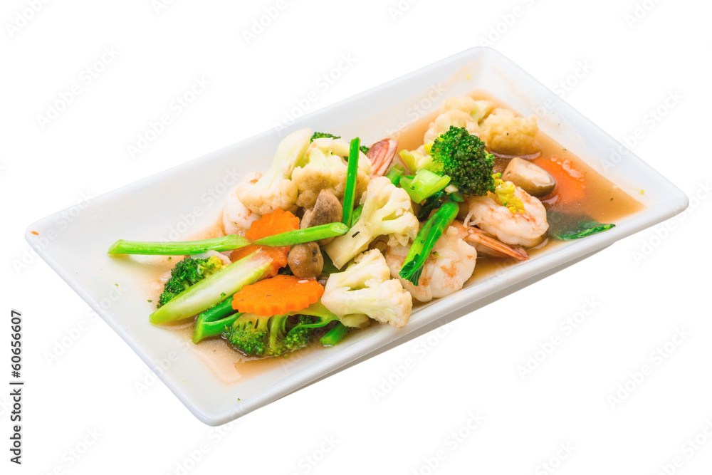Shrimps with vegetables Shrimps with vegetables