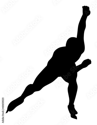 Silhouette of Ice Speed Skater