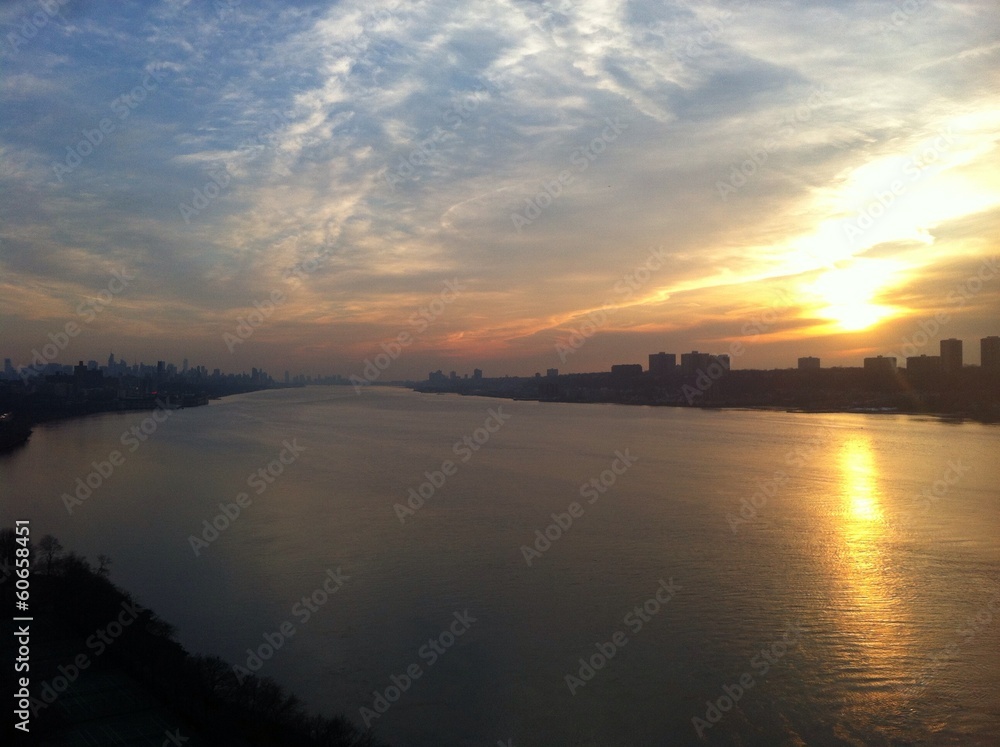 Atardecer en el rio Hudson New York City