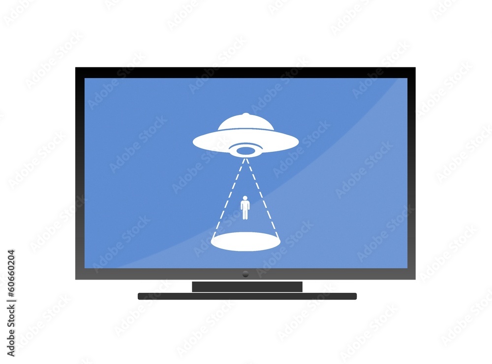 Enlèvement par une soucoupe volante dans un écran de télévision Enlèvement par une soucoupe volante dans un écran de télévision