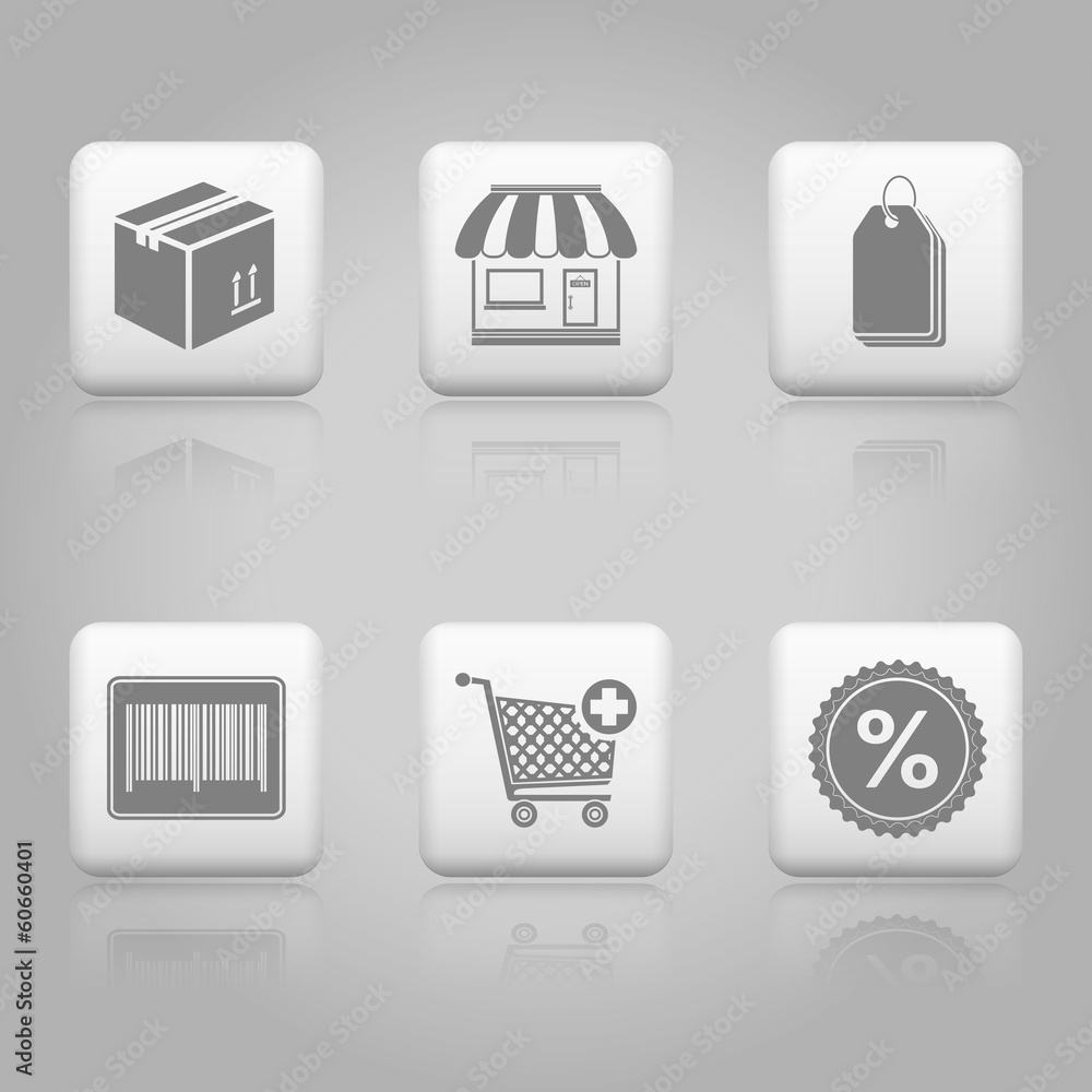 Shopping buttons for website & on-line store Shopping buttons for website & on-line store