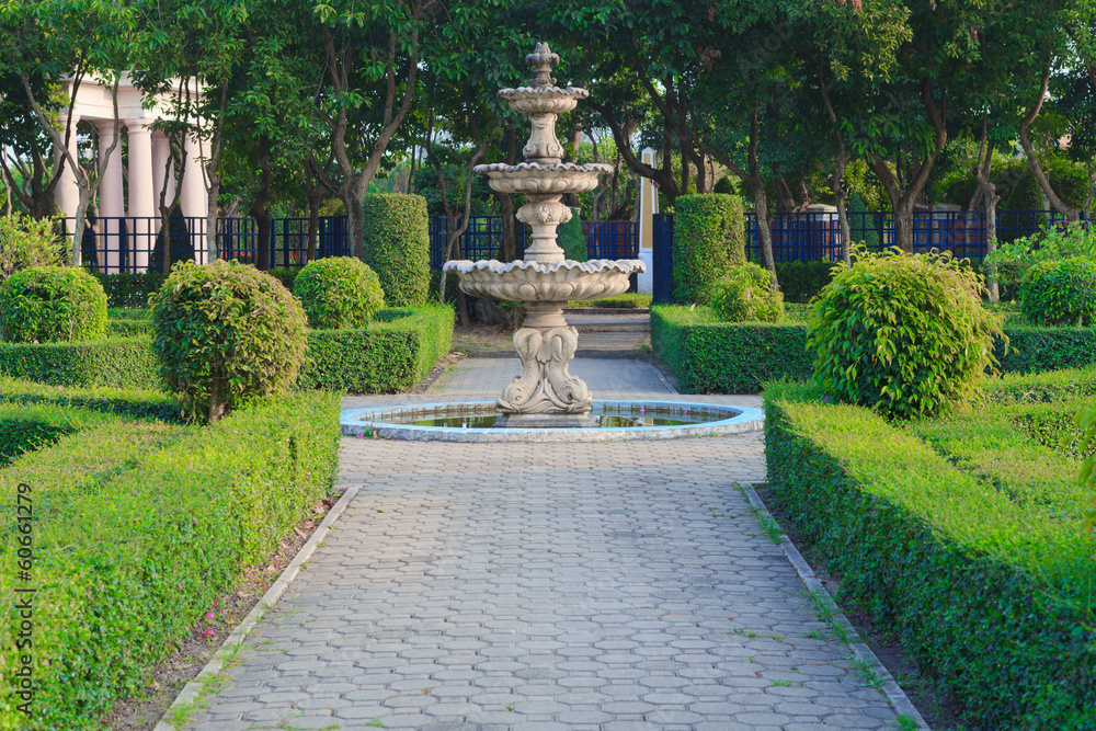 Fountain in public park