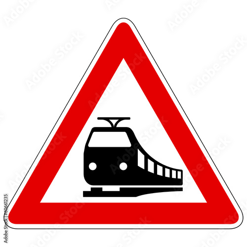 Unbeschrankter Bahnübergang – Gefahrzeichen