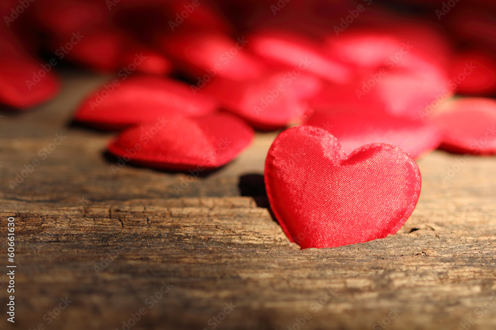 Obraz premium Red heart shaped valentines