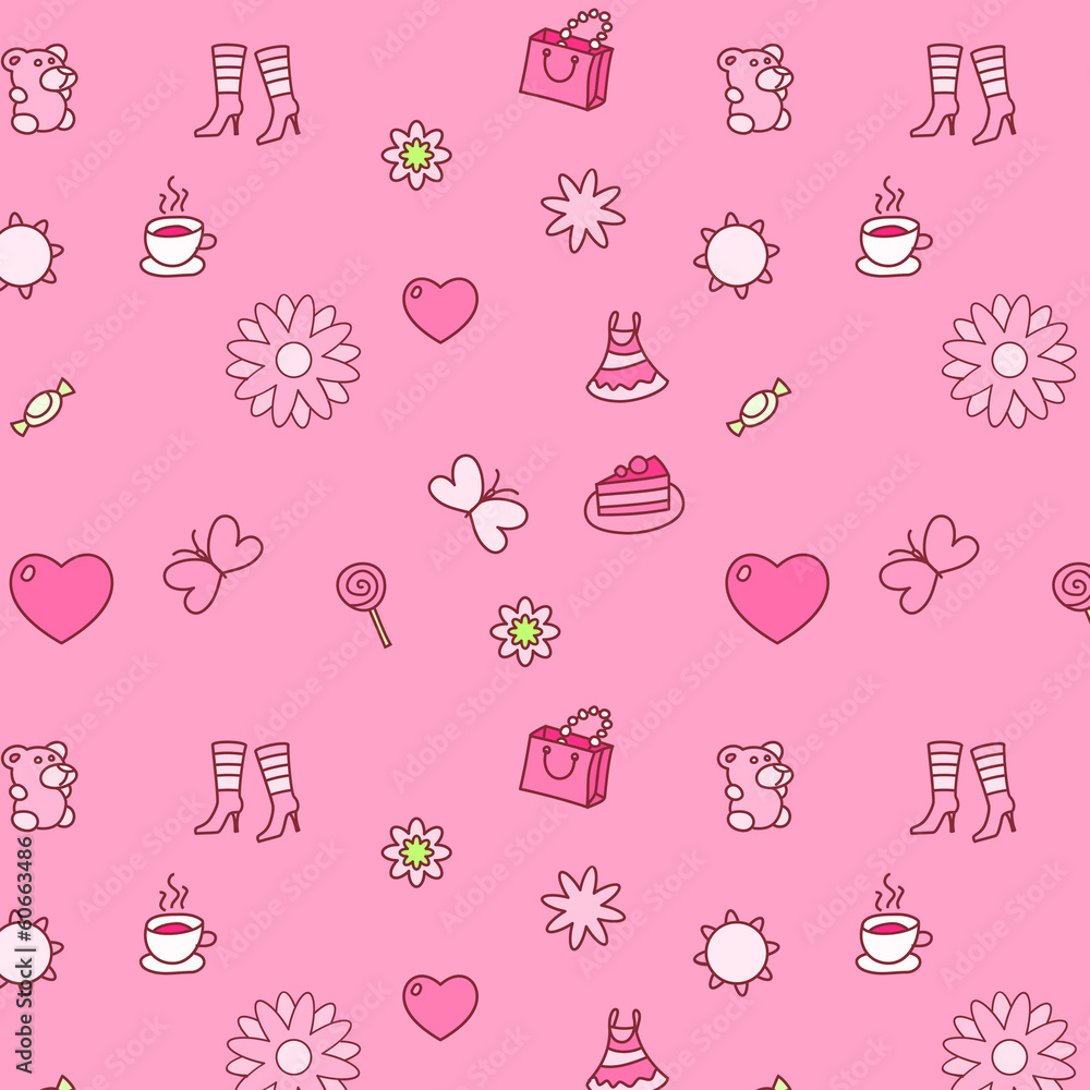 background pattern with female things