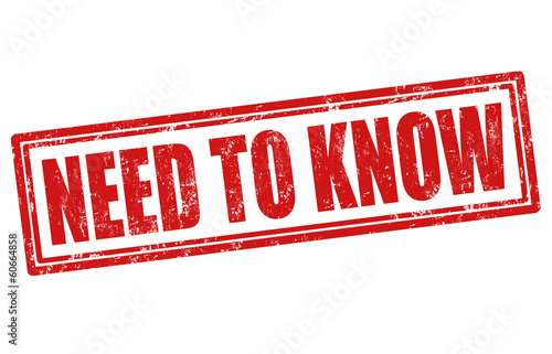 Need to know stamp