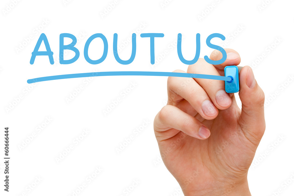 About Us Blue Marker About Us Blue Marker