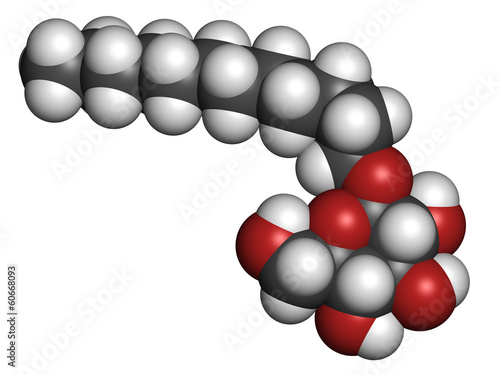 Lauryl glucoside (dodecyl glucoside) non-ionic surfactant. photo