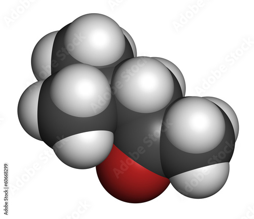 Cuadro en lienzo Methyl isobutyl ketone molecule.