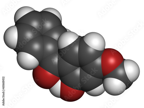 Oxybenzone sunscreen molecule. photo