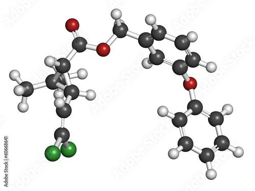 Permethrin pyrethroid insecticide. Used to treat scabies. photo