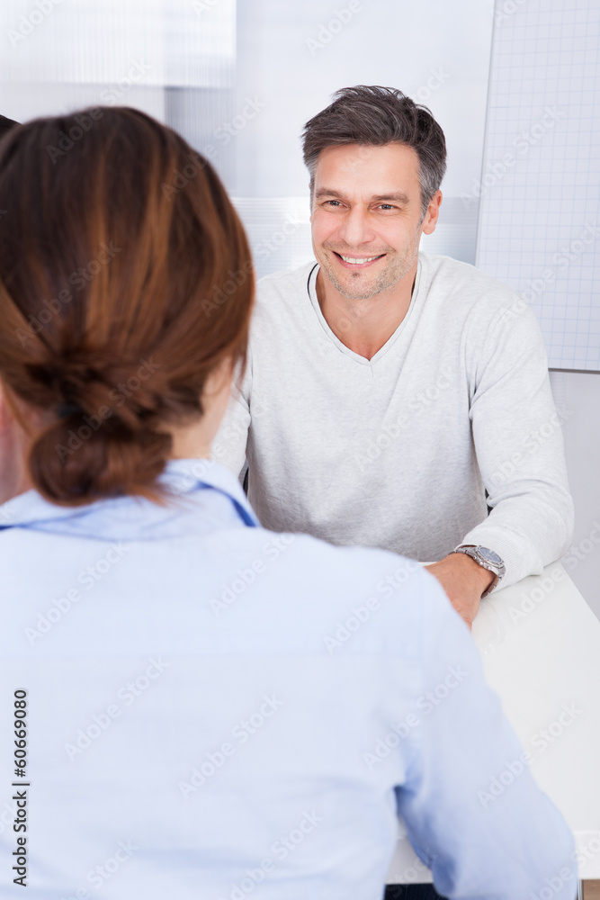 Two Businesspeople Talking Two Businesspeople Talking