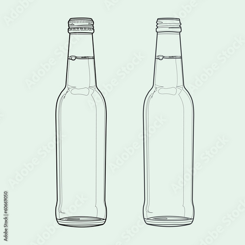 soda bottle out line vector