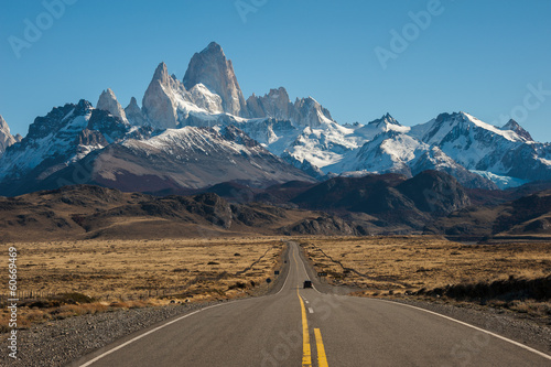 Road to El Chalten, Fitz Roy in background photo