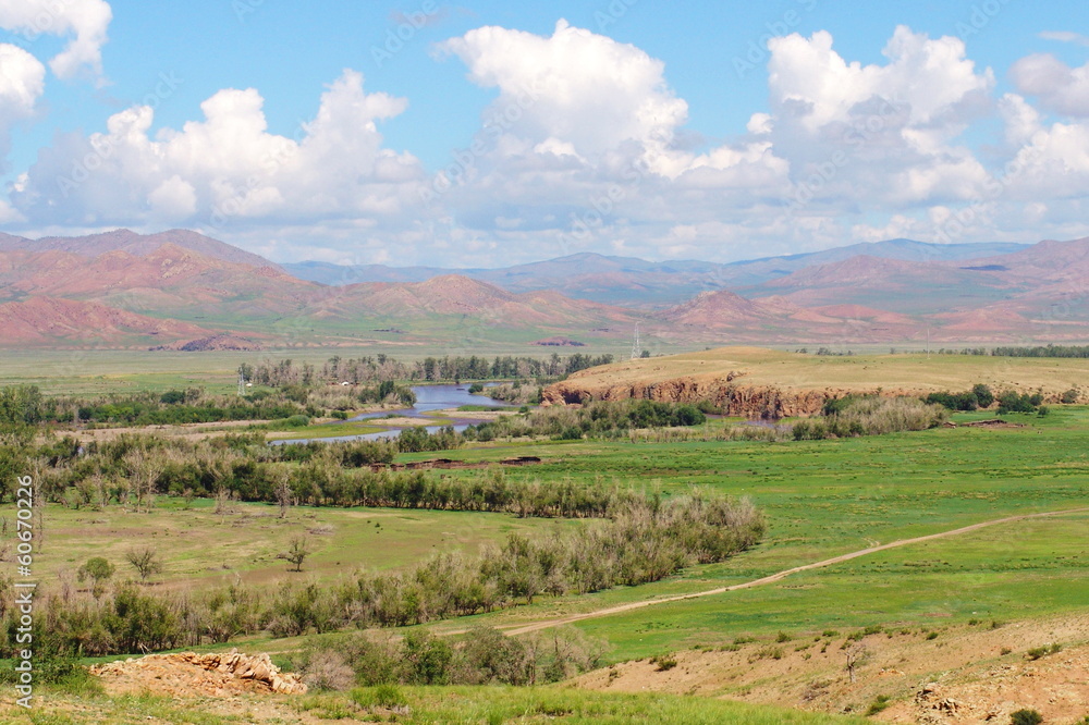 Naklejka premium Mongolian landscape
