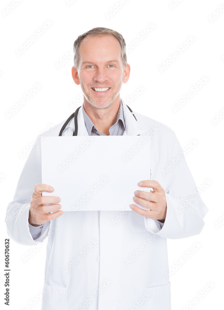Doctor Pointing On Placard Doctor Pointing On Placard