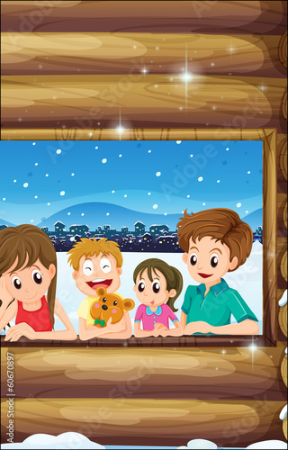 A family at the window