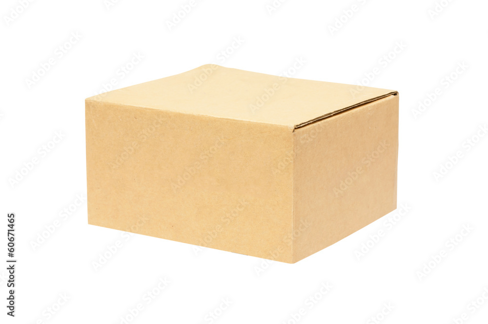 Cardboard box with isolated on white Cardboard box with isolated on white