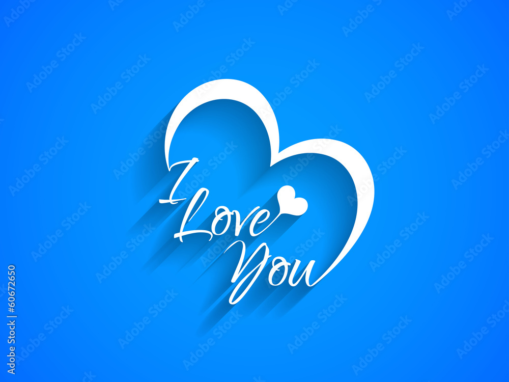 Beautiful blue color love background Stock Vector | Adobe Stock
