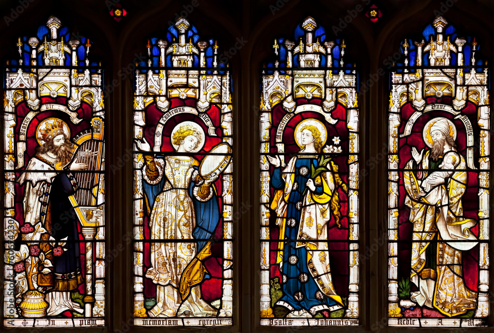 Stained Glass window in Wadham College Chapel, Oxford
