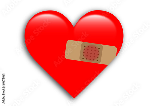 heart valentine's day with a bandage