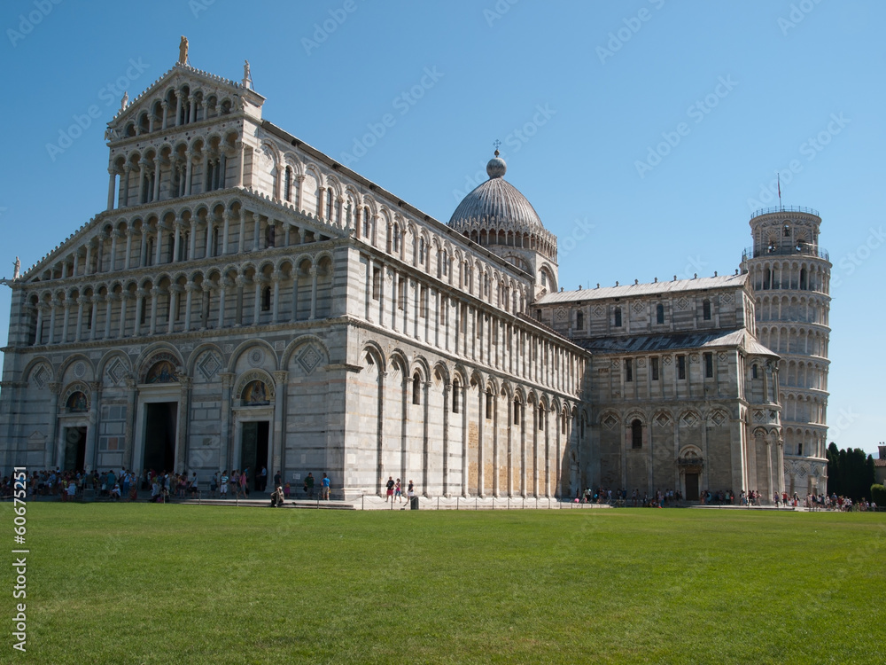 Cathedral and Leaning Tower in Pisa,Italy
