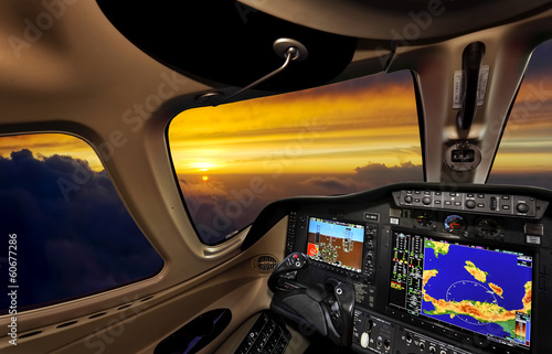 фотографія Cockpit at sunset