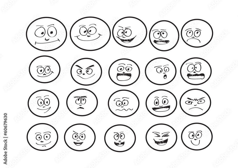 Fototapeta premium cartoon faces